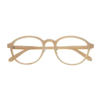 Round Brown Eyeglasses