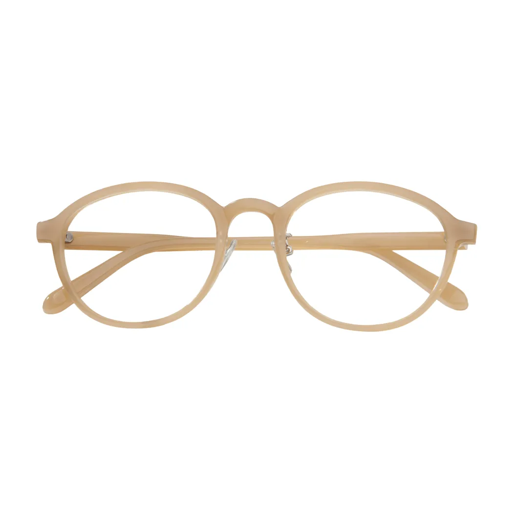 Round Brown Eyeglasses