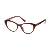 Cat-eye Dark Red Eyeglasses