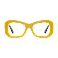 Square Yellow Eyeglasses