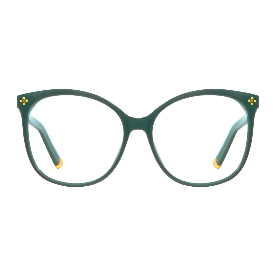 Cat-eye Green Eyeglasses