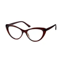 Cat-eye Dark Red Eyeglasses