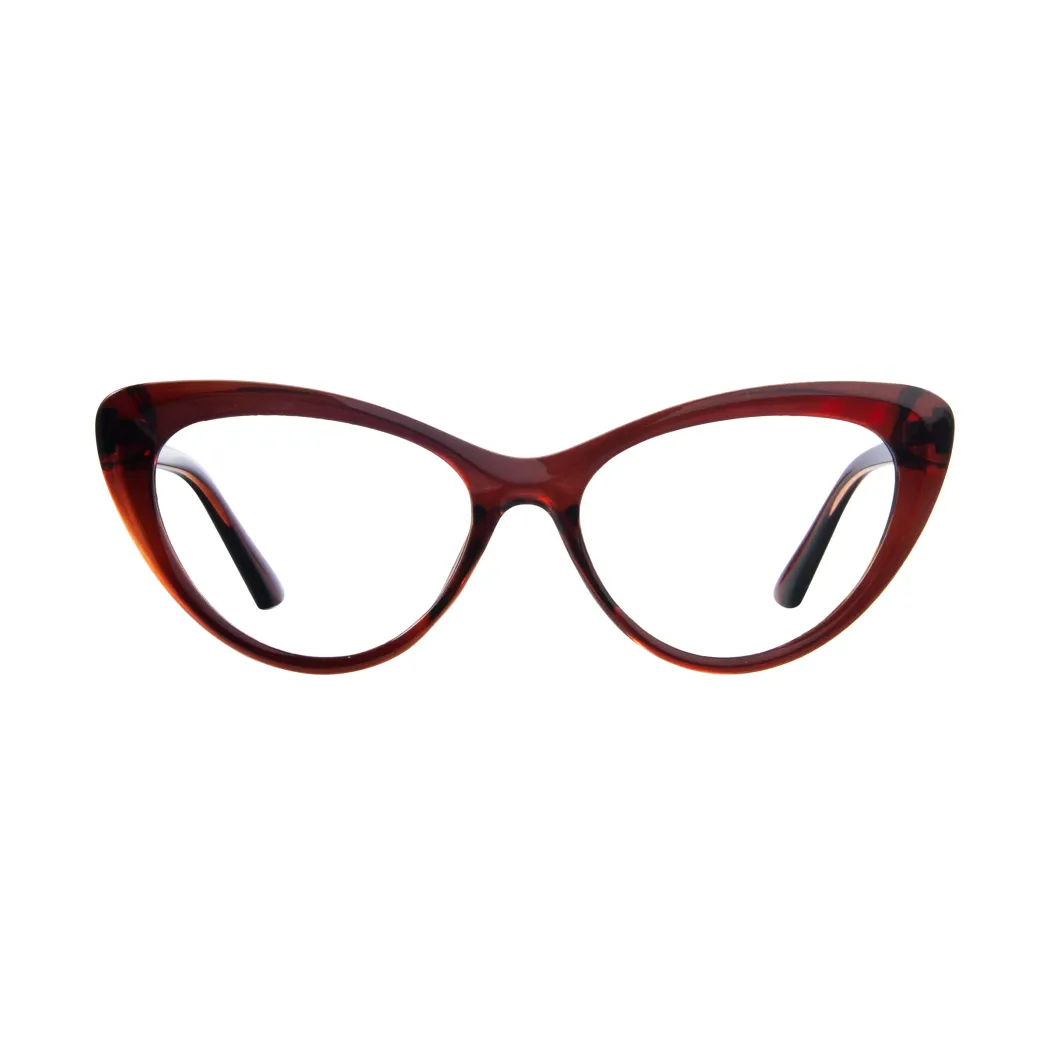 Cat-eye Dark Red Eyeglasses
