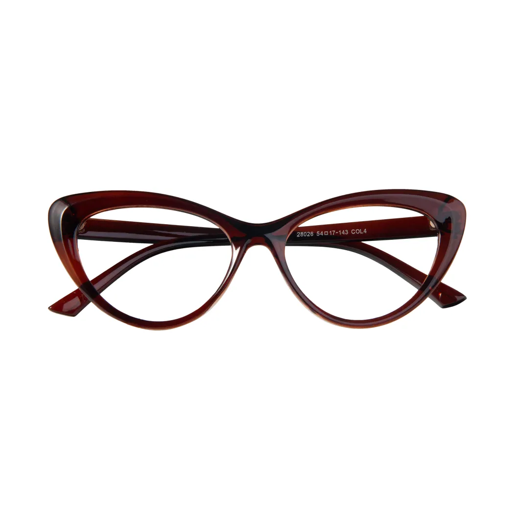Cat-eye Dark Red Eyeglasses
