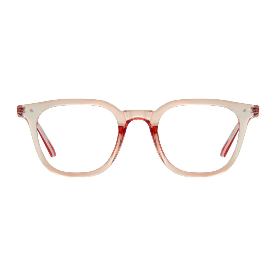 Square Pale Pink Eyeglasses