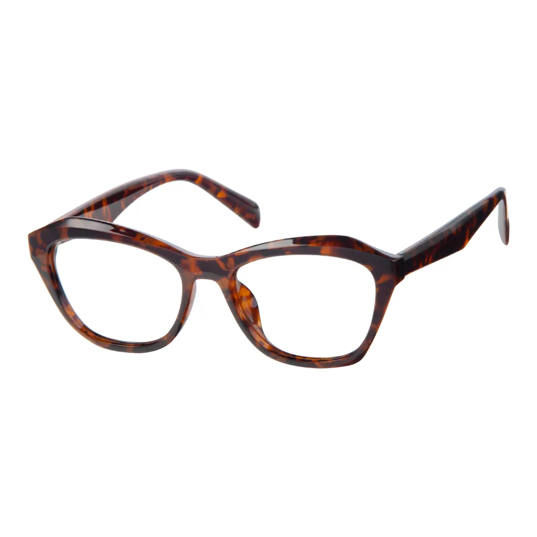 Cat-eye Transparent Amber Eyeglasses