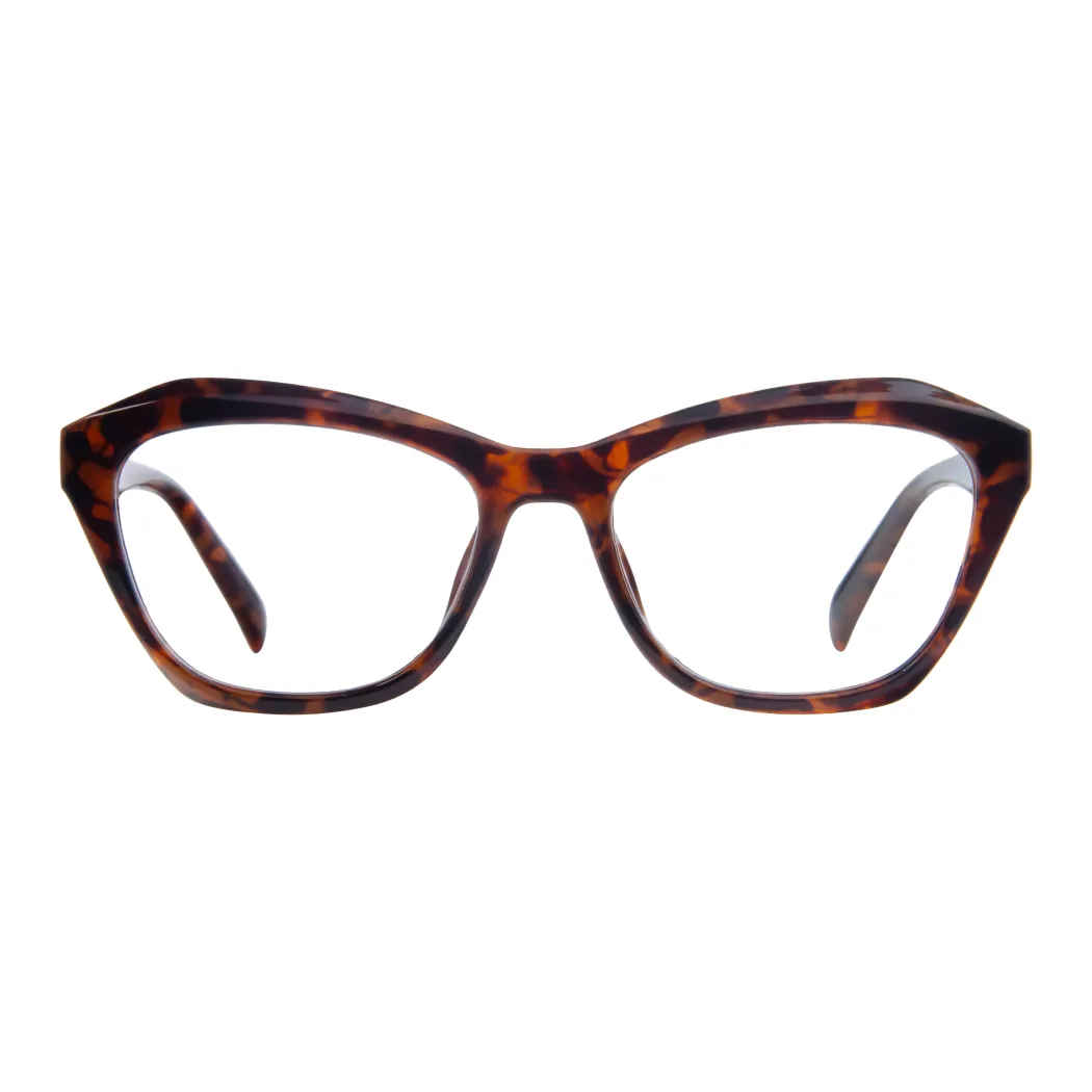 Cat-eye Transparent Amber Eyeglasses