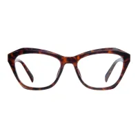 Cat-eye Transparent Amber Eyeglasses