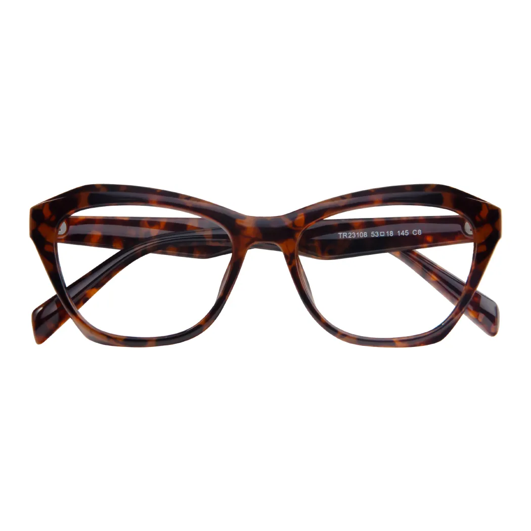 Cat-eye Transparent Amber Eyeglasses