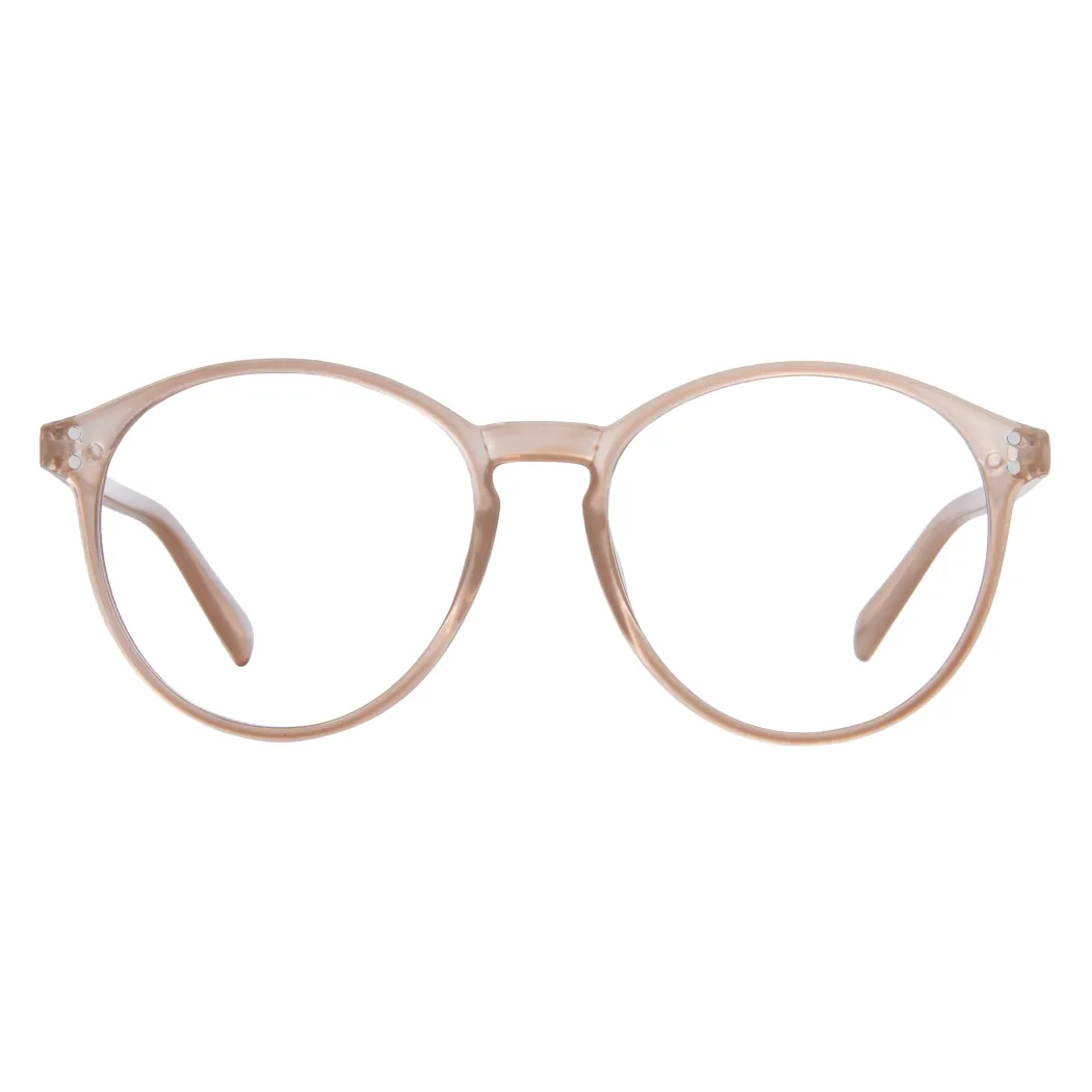 Round Light Brown Eyeglasses