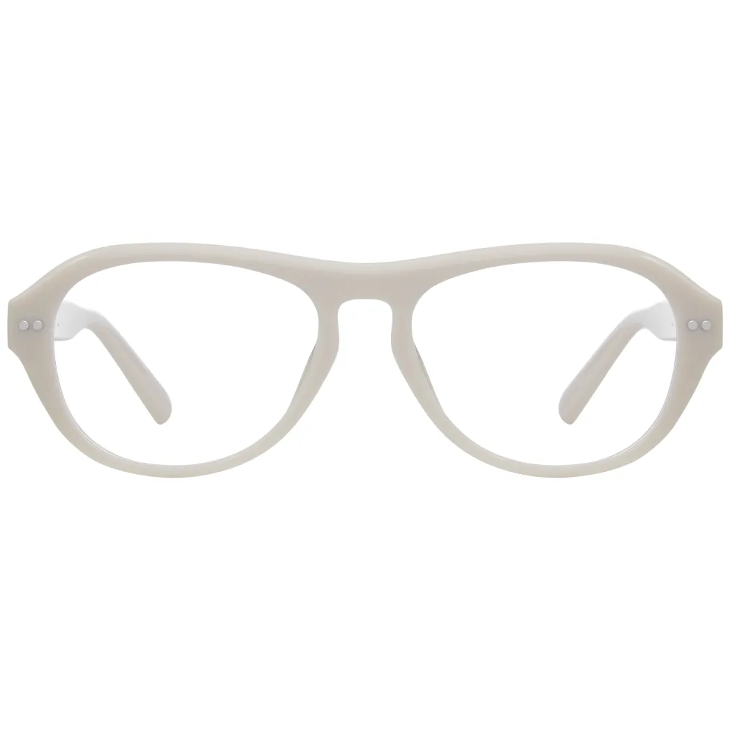 Aviator White Eyeglasses