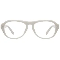 Aviator White Eyeglasses