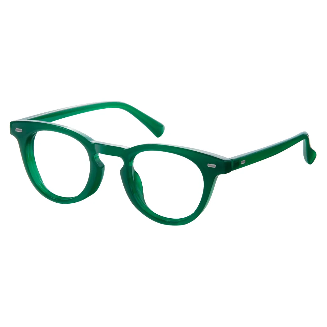 Round Green Eyeglasses