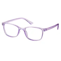 Rectangle Transparent Purple Eyeglasses