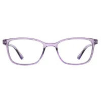 Rectangle Transparent Purple Eyeglasses