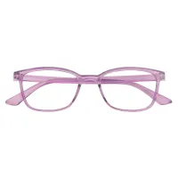 Rectangle Transparent Purple Eyeglasses
