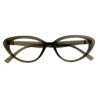Cat-eye Transparent Green Eyeglasses