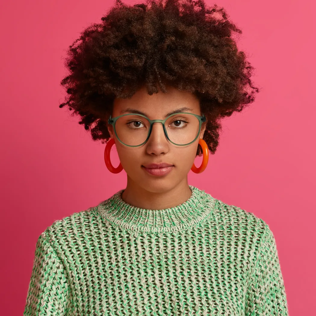 Round Light green Eyeglasses