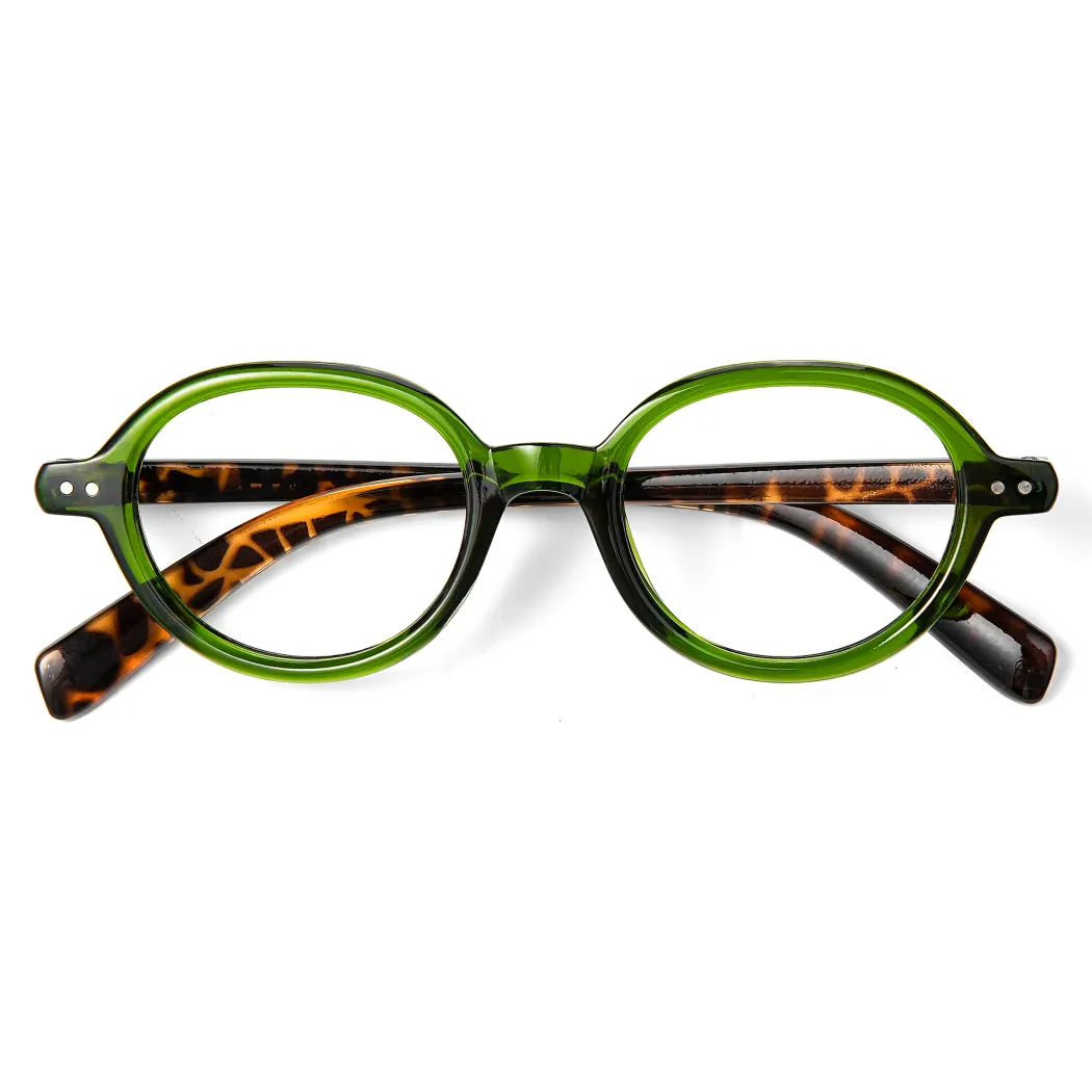 Round Green Eyeglasses