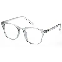 Square Transparent Gray Eyeglasses