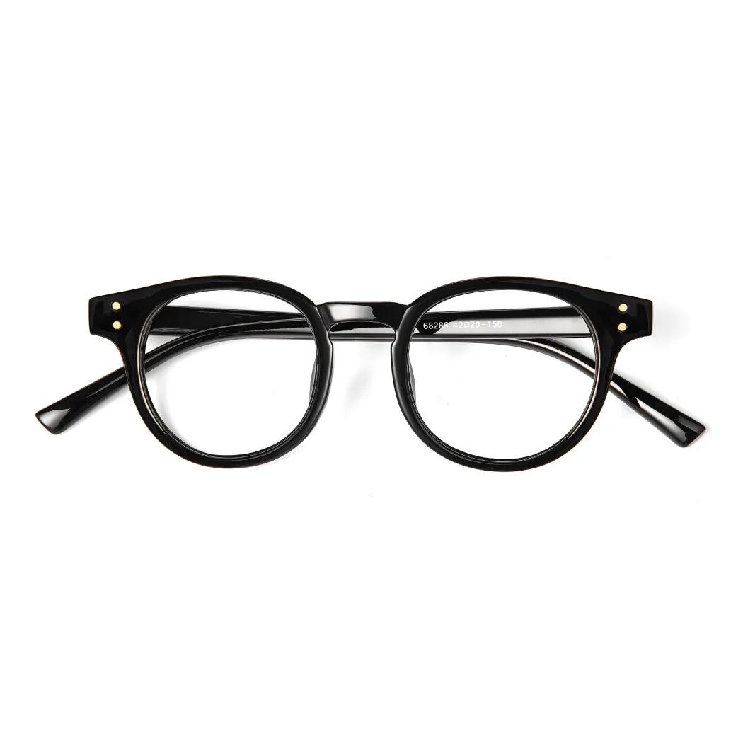 Round Black Eyeglasses