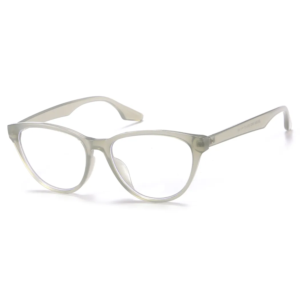 Cat-eye Transparent Gray Eyeglasses