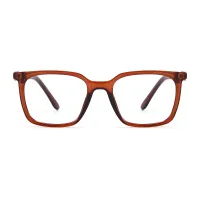 Square Light Brown Eyeglasses