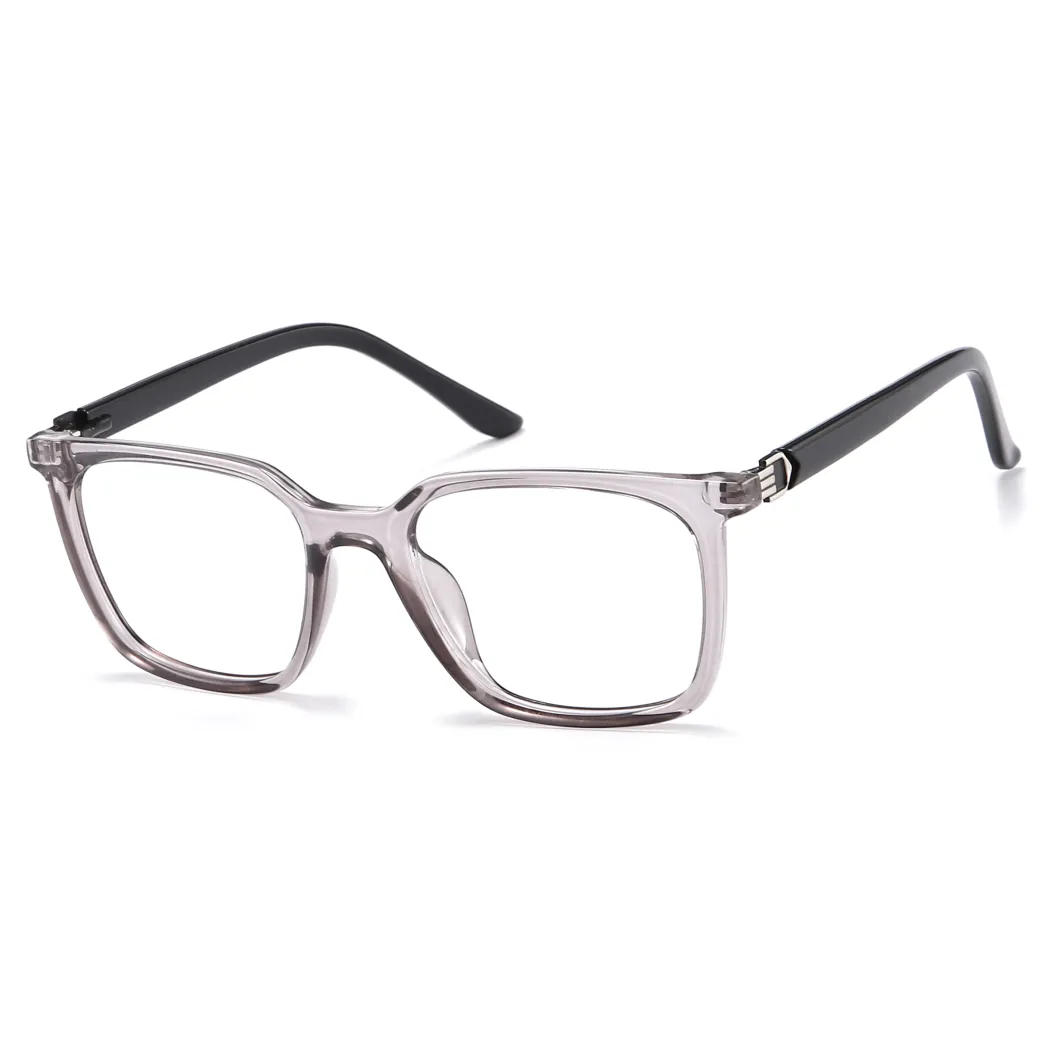 Square Transparent Gray Eyeglasses