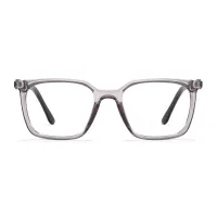 Square Transparent Gray Eyeglasses