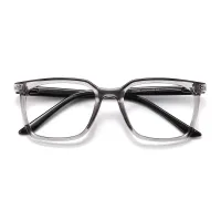 Square Transparent Gray Eyeglasses