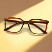 Square Transparent Gray Eyeglasses