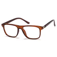 Rectangle Light Brown Eyeglasses