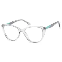 Cat-eye Transparent Gray Eyeglasses
