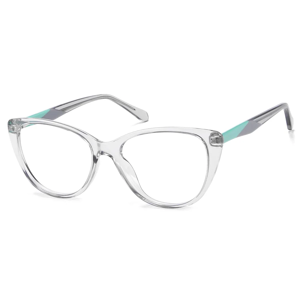 Cat-eye Transparent Gray Eyeglasses