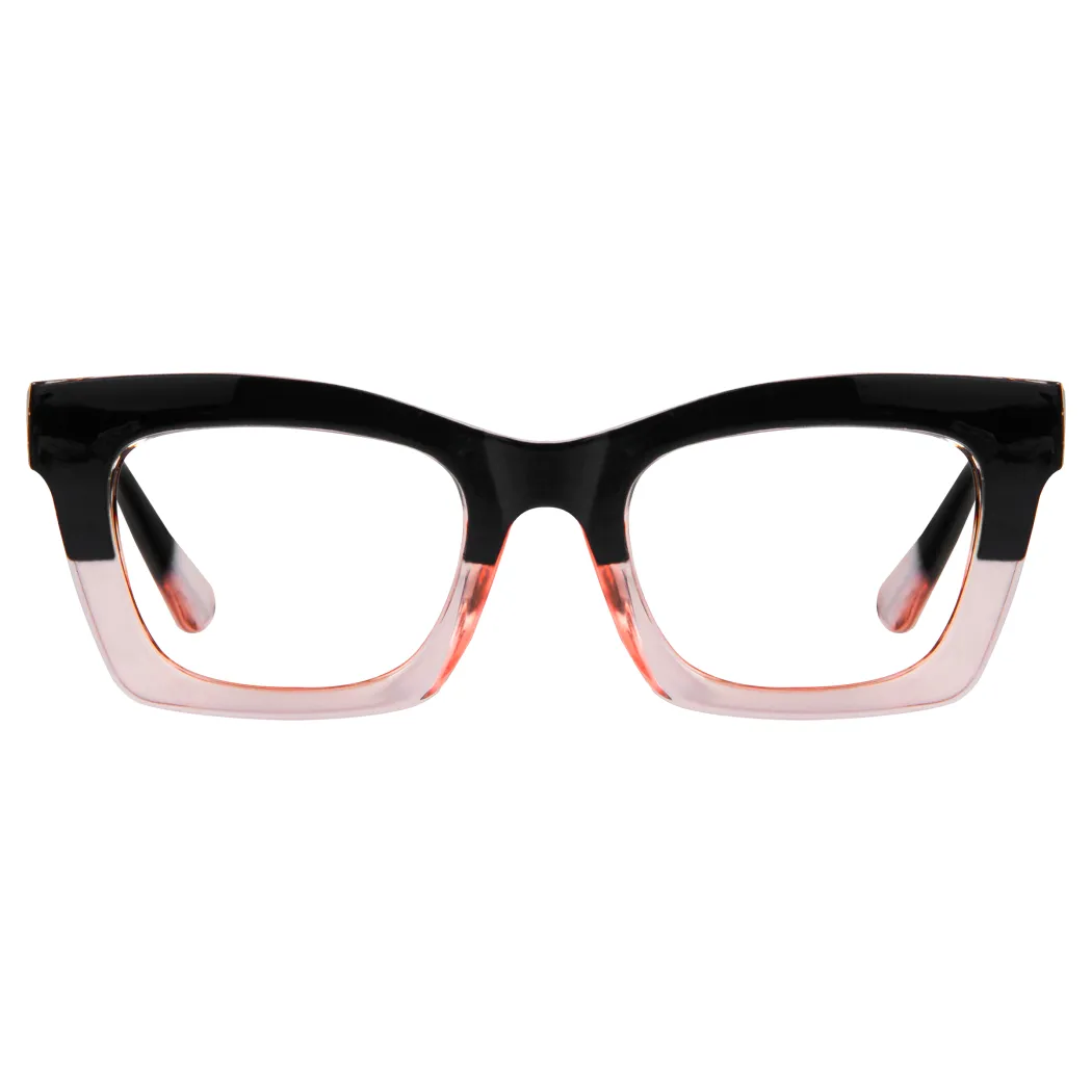 Cat-eye Black/Pink Gold Eyeglasses