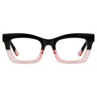 Cat-eye Black/Pink Gold Eyeglasses