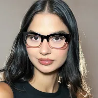 Cat-eye Black/Pink Gold Eyeglasses