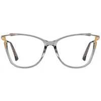 Cat-eye Transparent Gray Eyeglasses