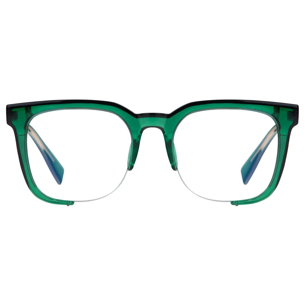 Square Green Eyeglasses