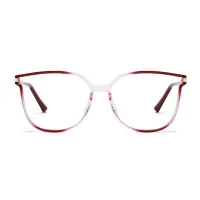 Cat-eye Gradient Red Eyeglasses