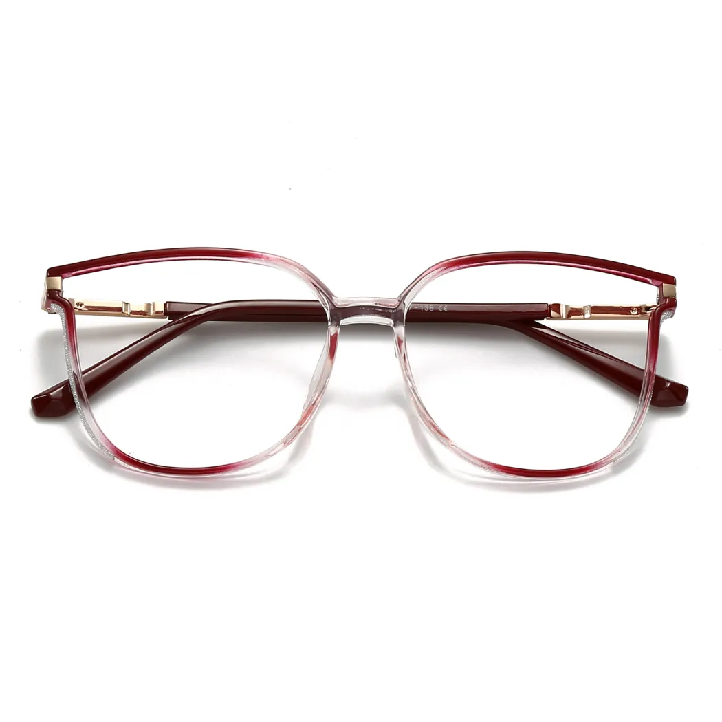 Cat-eye Gradient Red Eyeglasses