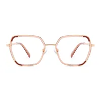 Geometric Rose Gold Eyeglasses