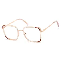 Square Light Brown Eyeglasses