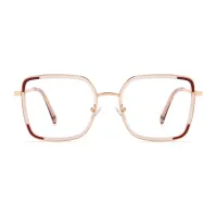 Square Light Brown Eyeglasses