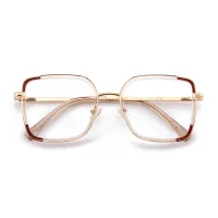 Square Light Brown Eyeglasses