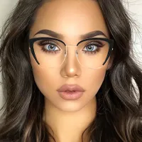 Cat-eye Light Brown Eyeglasses