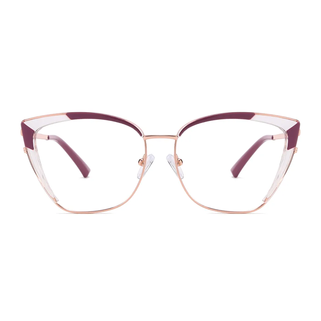 Cat-eye Transparent Pink Eyeglasses