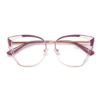 Cat-eye Transparent Pink Eyeglasses