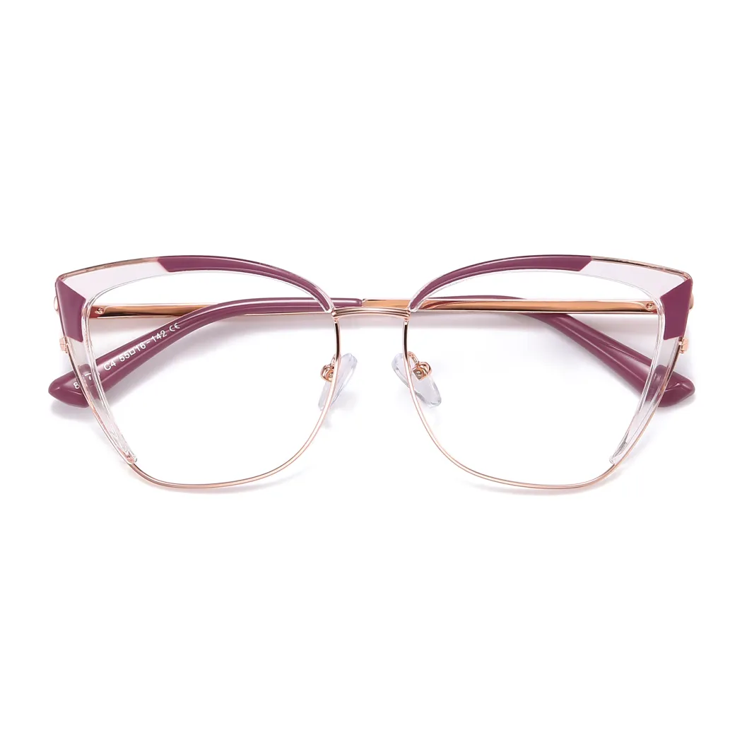 Cat-eye Transparent Pink Eyeglasses