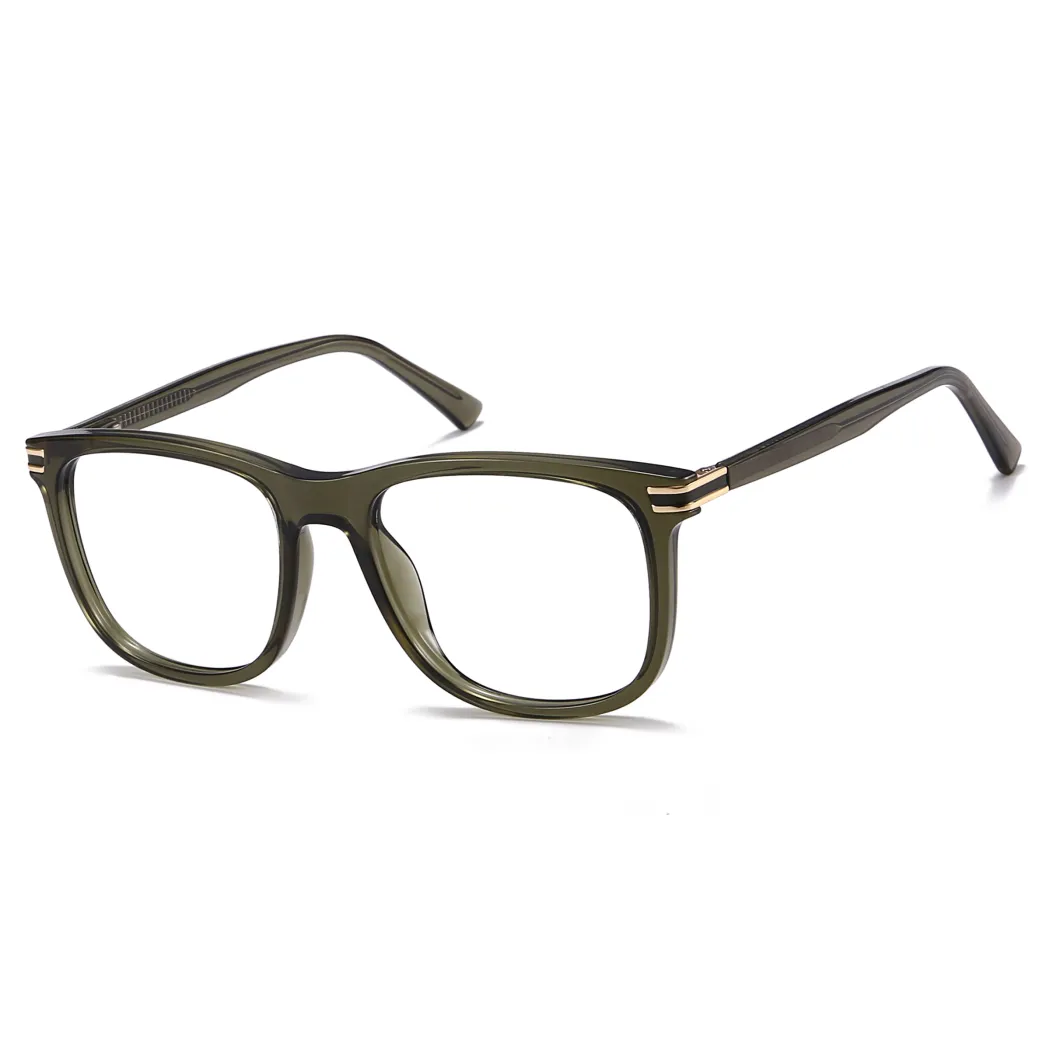 Square Dark Green Eyeglasses